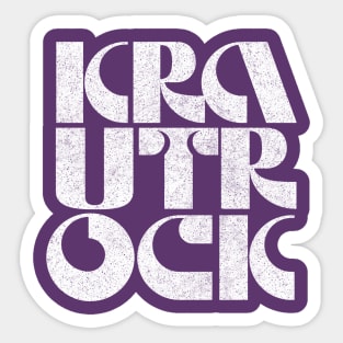 Krautrock /// Retro 70s Typography Design Sticker